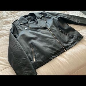 Faux Leather Moto Jacket